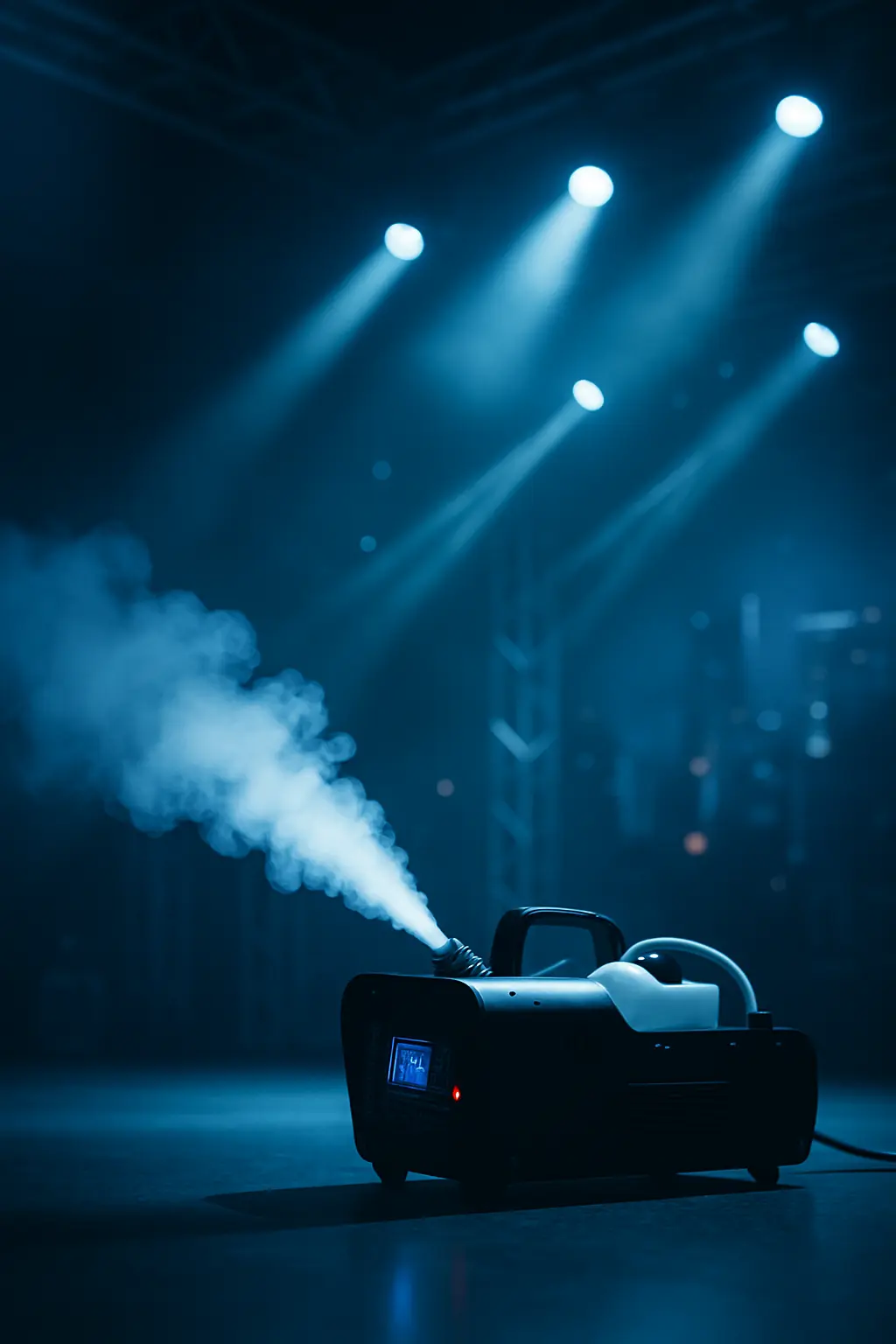 Máquina de humo en acción